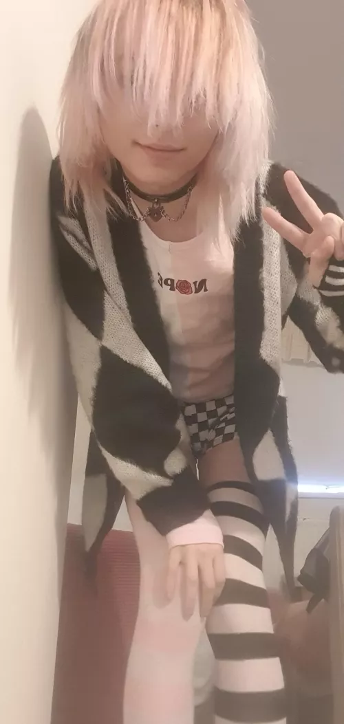 hair is good for hiding behind by Huntrinity