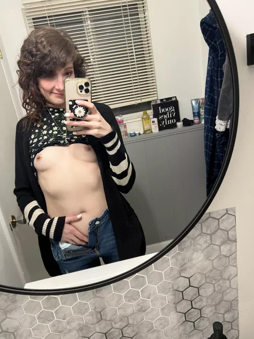 I love flashing my little pierced tits by Shot_Entertainer5781