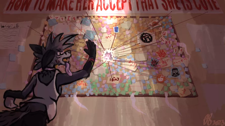 I must make her accept! (Art by me, @FurrySoren on Twitter) by FurrySoren