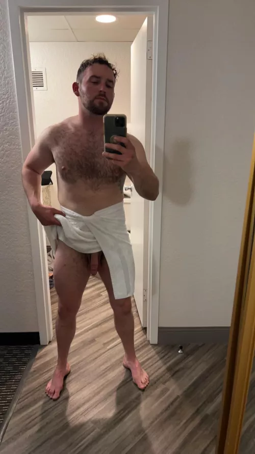 I’m glad this hotel shower is hot by Burnerrr54