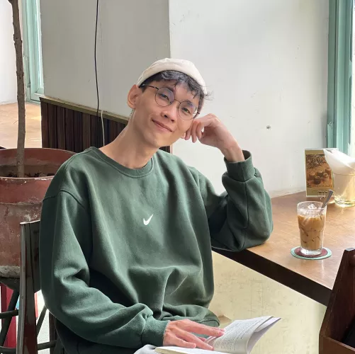 Just another day, you and me reading at a coffee shop in Saigon by smallsashimi