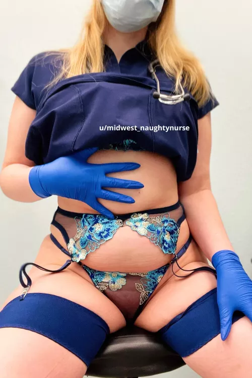 Nurse loves her matching garter belt for matching Mondays by midwest_naughtynurse