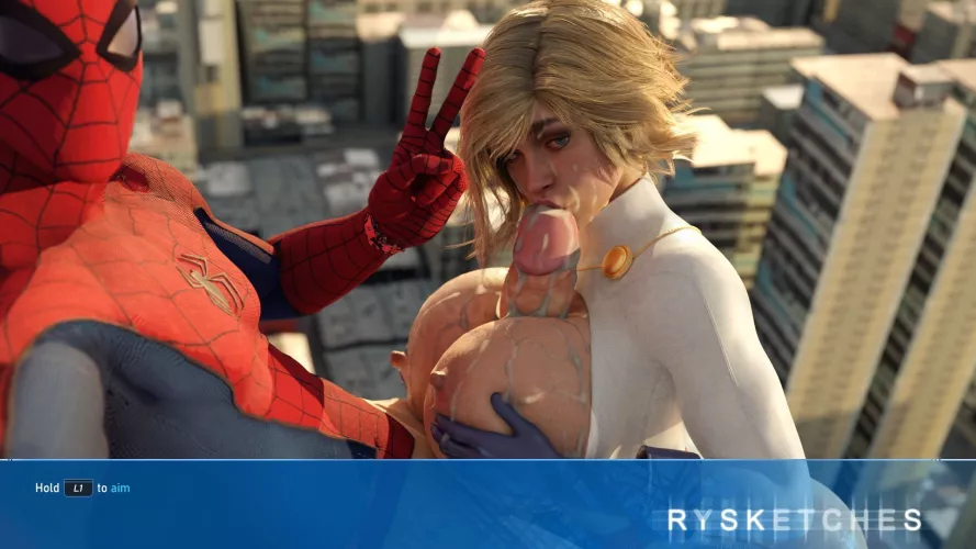 Power Girl Titty Fuck Blowjob Ejaculation on Face & Huge Tits (Rysketches) [DC & Marvel] by xxxwUwUwxxx