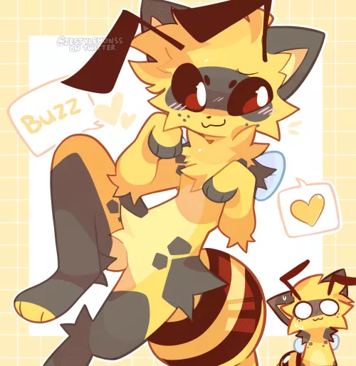 beecat is back for spring! [ art by me @zestylemonss on twitter ] by Iazuli