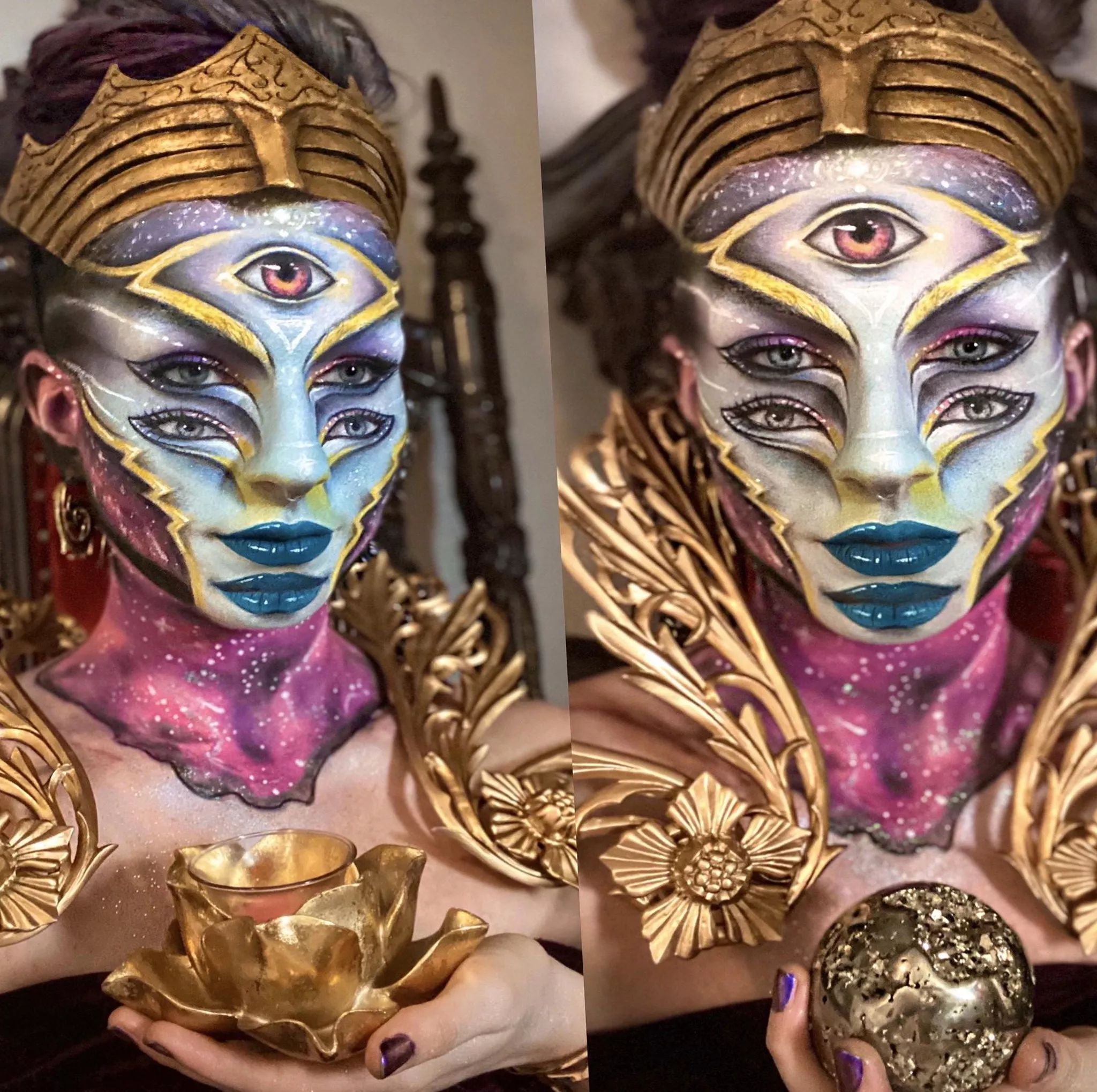 ''Galactic Goddess''. Just finished this. It took 7 hours. Original, created by me. (draegonqueen) posted by shahinkhanjuel