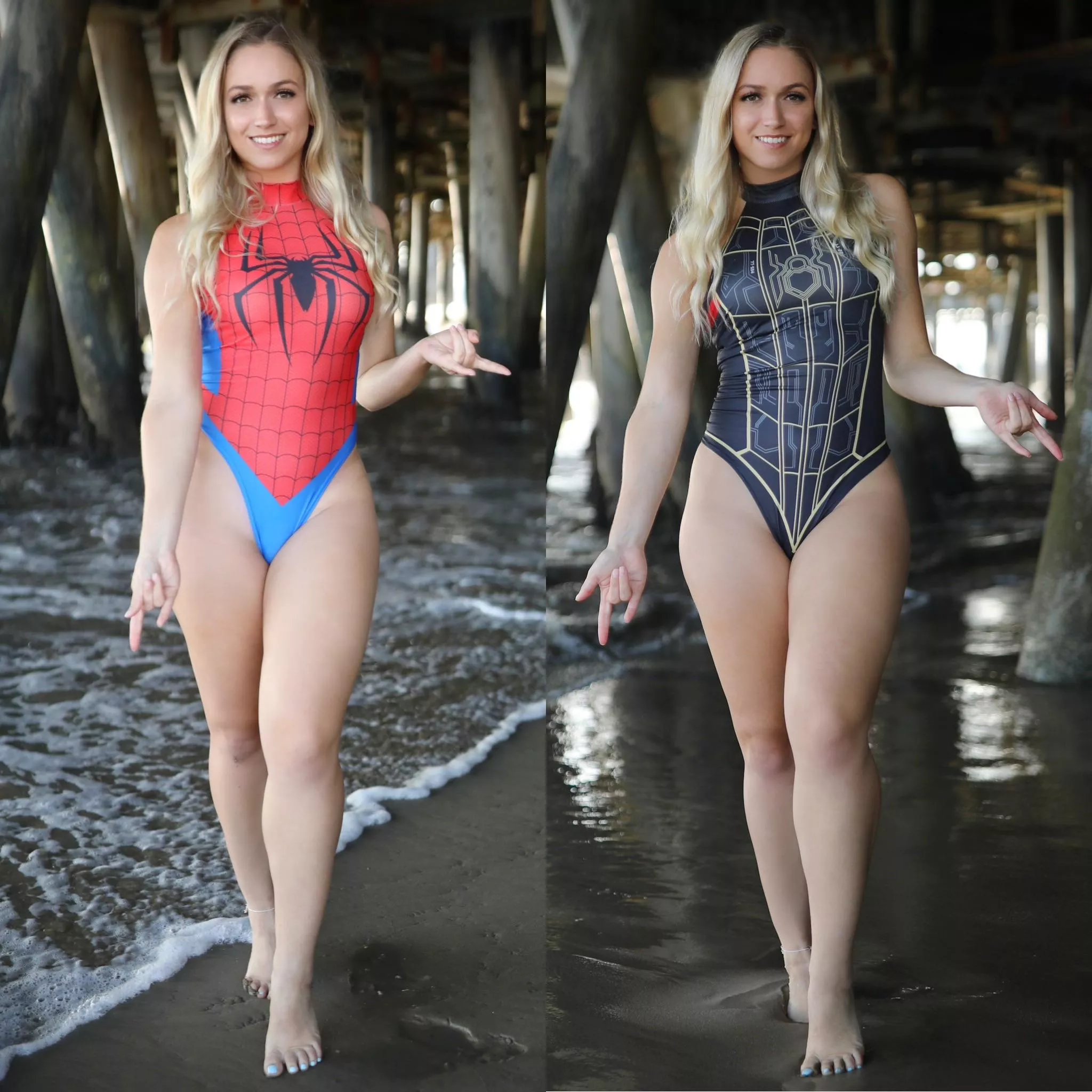 I can’t decide which of my Spider-Man swimsuits is best - what do you think? (Self) posted by Oliviabettyrain