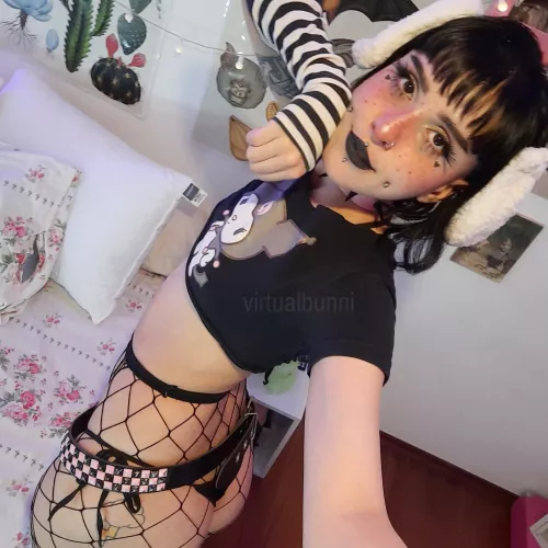 just a needy goth cutie looking for something hard to sit on by virtualbunni