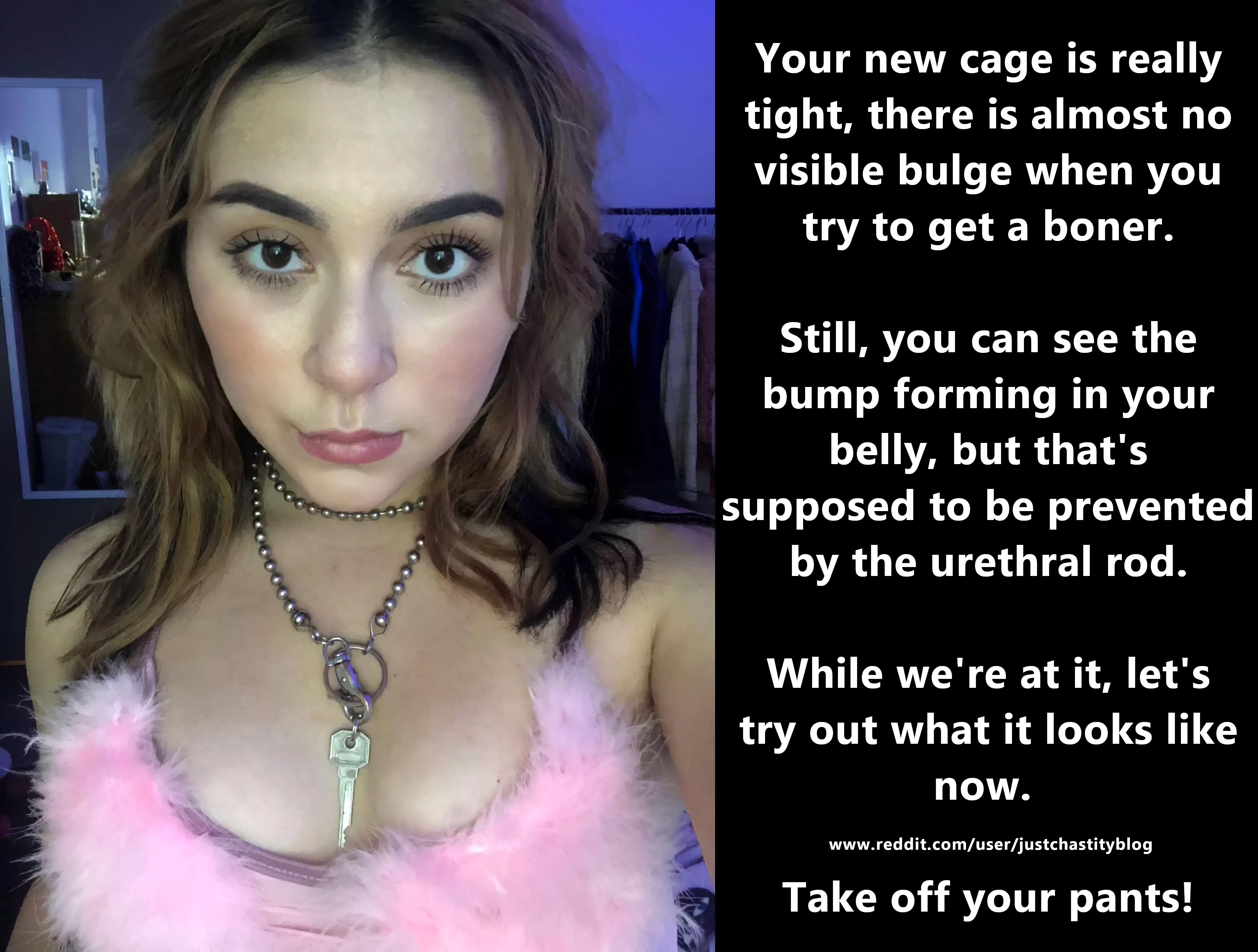 New cage with additives? This must be tested! posted by justchastityblog