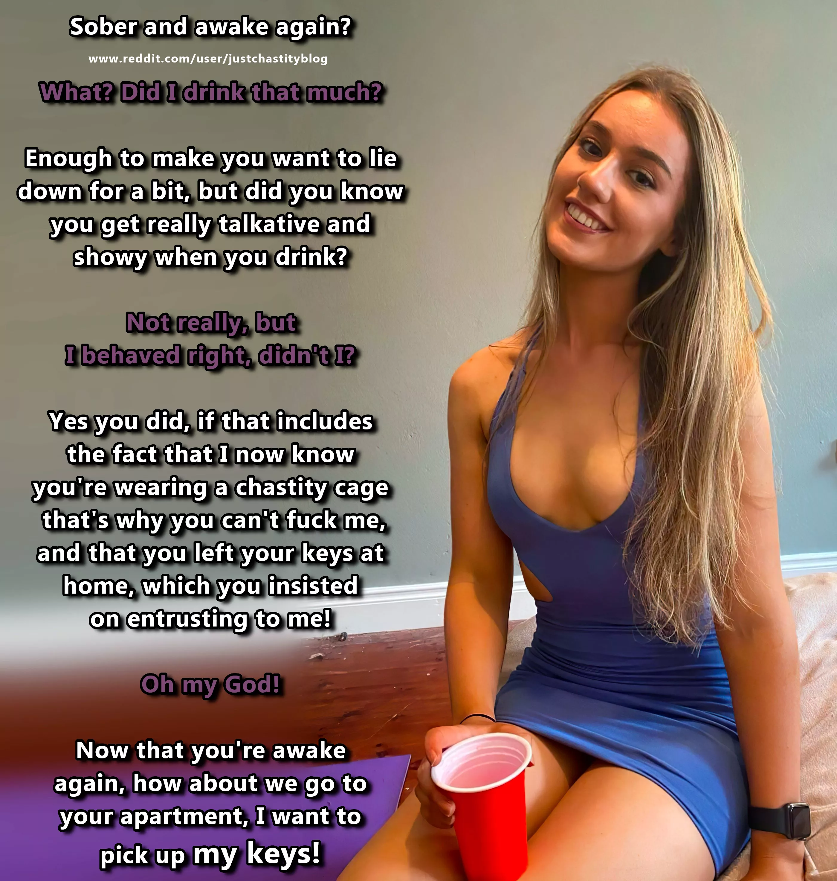 Too much booze? posted by justchastityblog