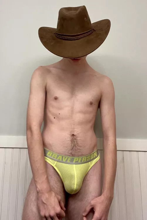 (18M) My first thong, feel like it matches well with the cowboy hat :) by ModernOrangutan