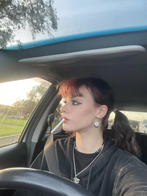 Chainsmoking while driving by harleysbathwater