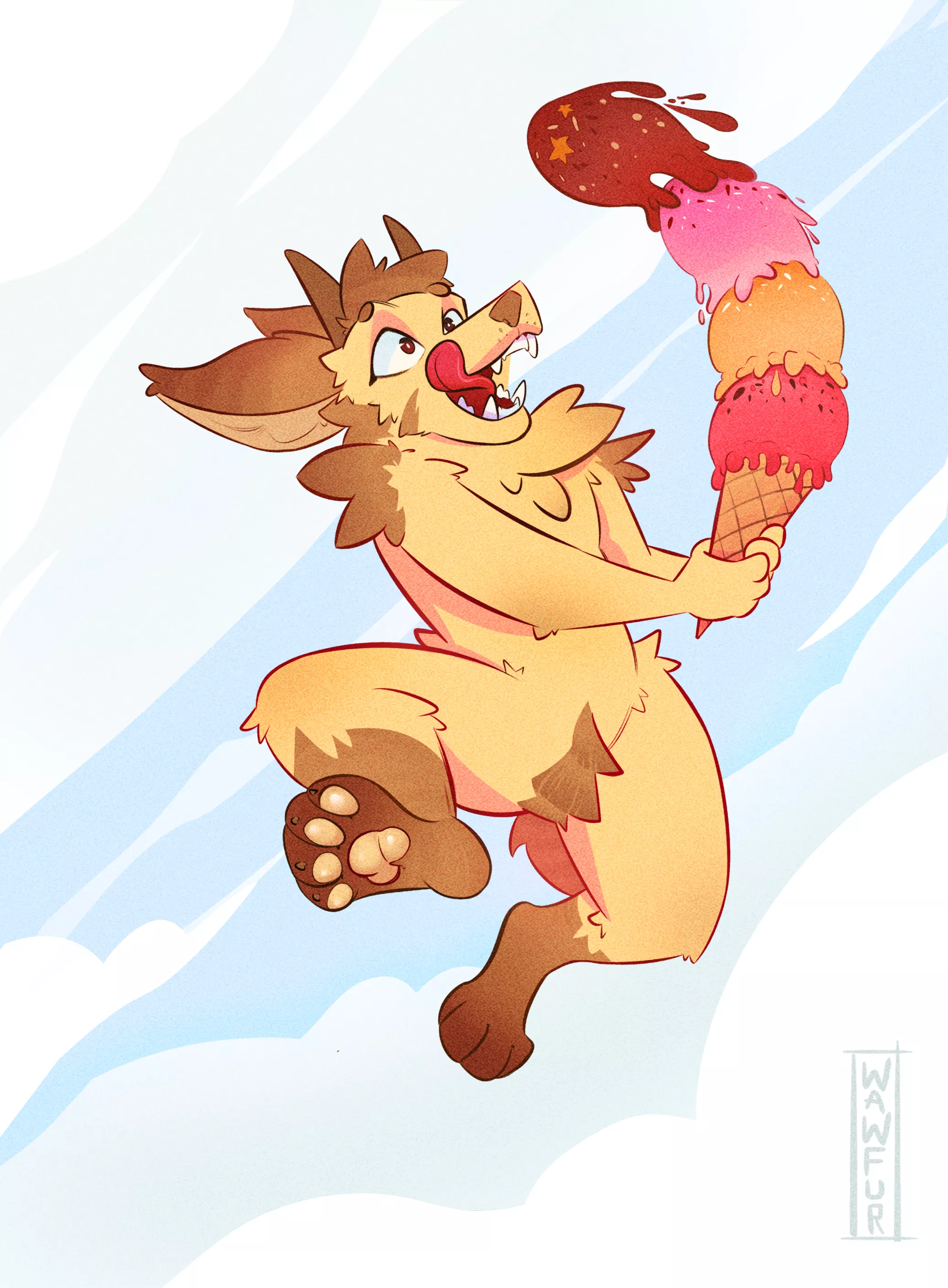 Colored Drawing for @Five_Flare (Art by me, Twitter/FA -> @wawfur ) posted by Wes_Pines