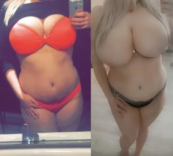 Curvy at work vs Curvy at home by Bustyhousewifey