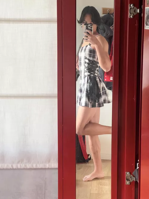 First dress that fits😊 open to ideas for new clothes I should try (no super revealing look suggestions tho plz) by tomycatomy