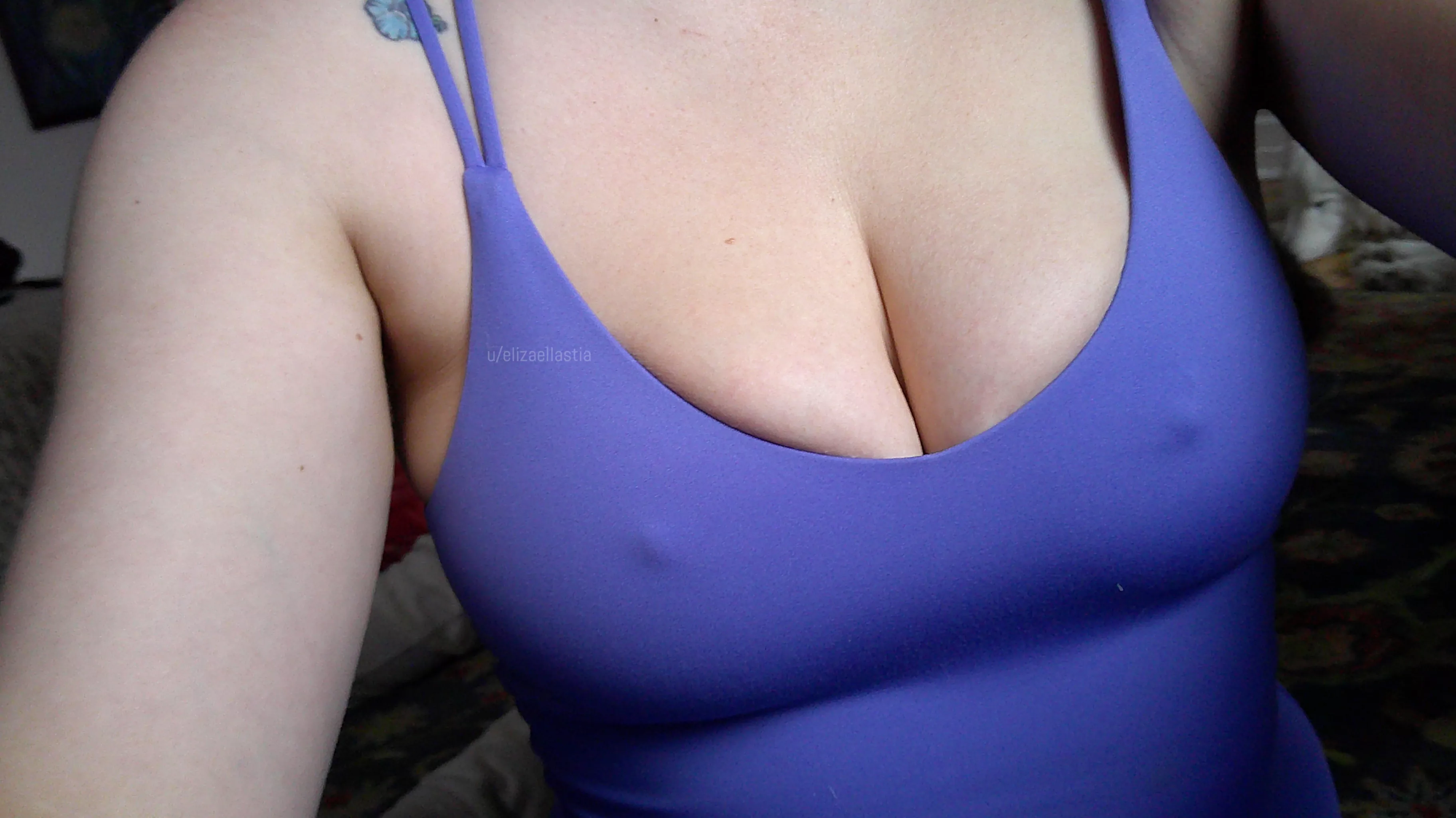 first post of this nature.... braless and cheeky workout nips posted by ElizaEllastia