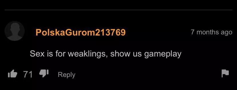 Gamers only care about 1 thing and its sick posted by fishlipselijah