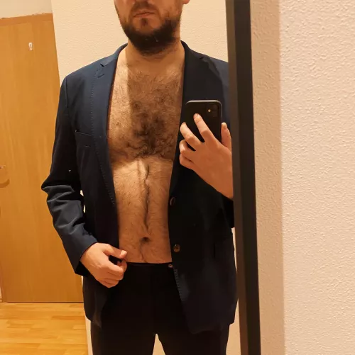 Getting dressed for work by HairyMaxx