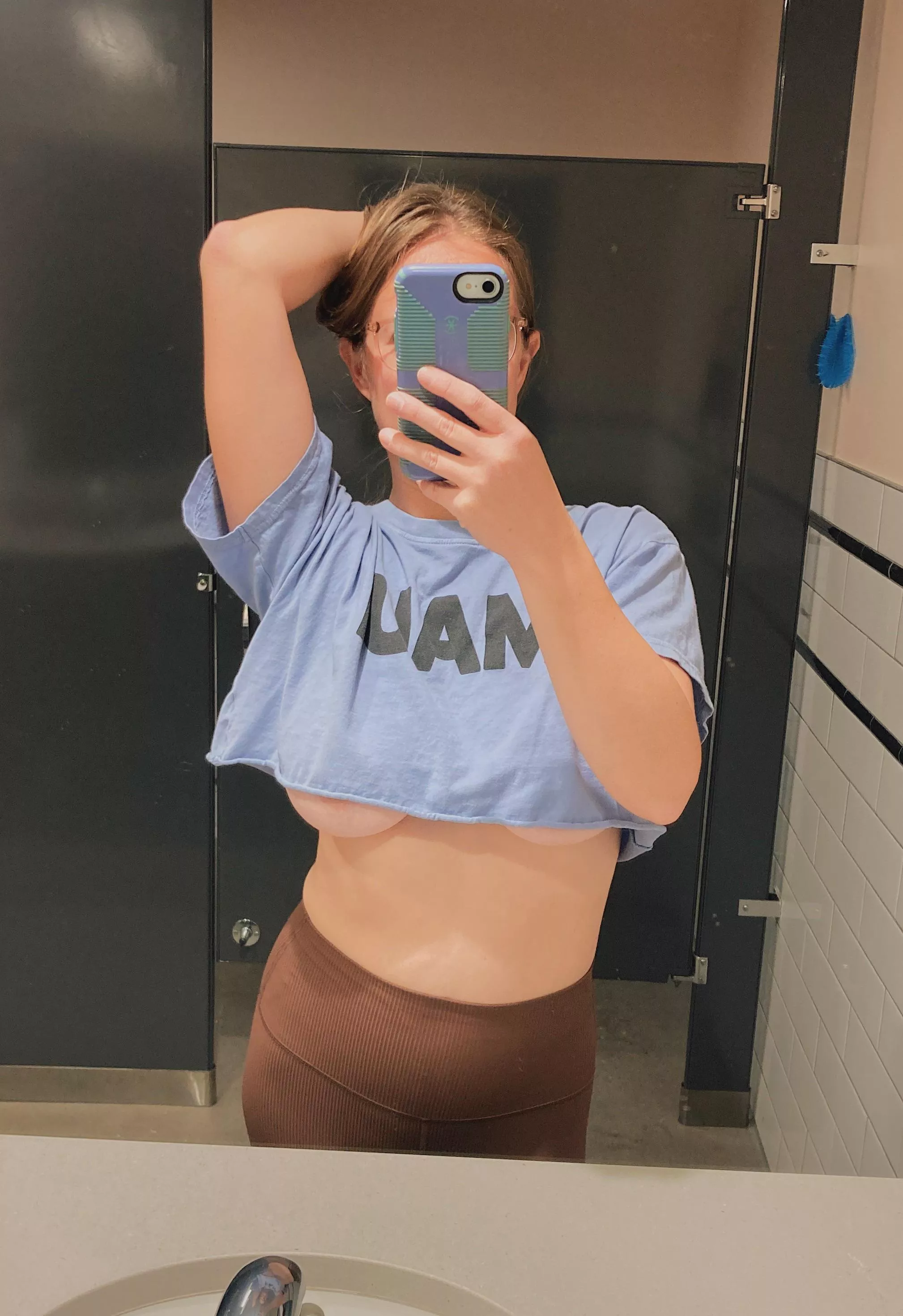 I have to be real careful when I go out in this shirt without a bra… posted by Sunny-DD