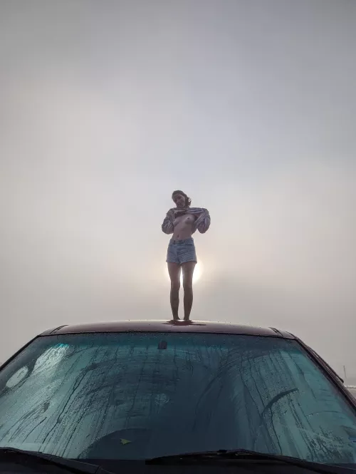 I look so tiny up here🌥️ by Outdoorkitty333