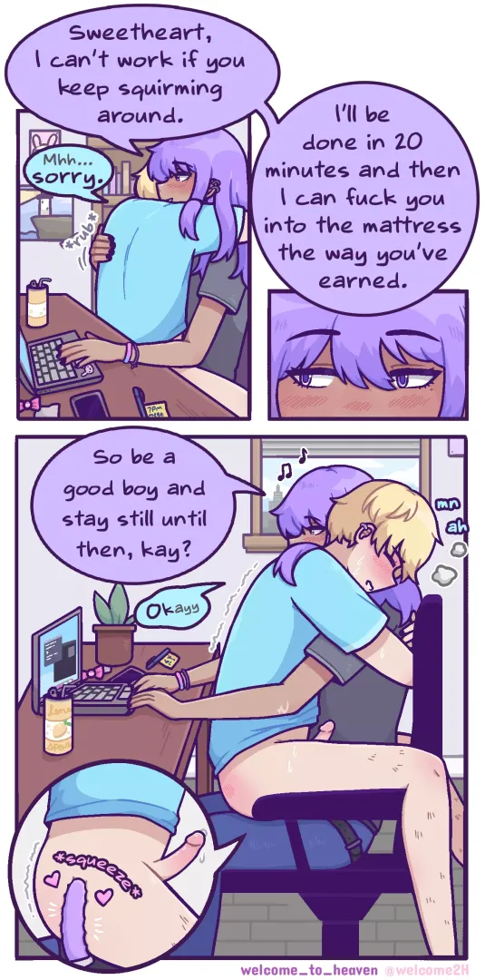 Keeping her boyfriend entertained while she works 🎶 [OC] posted by Welcome_To_heaven