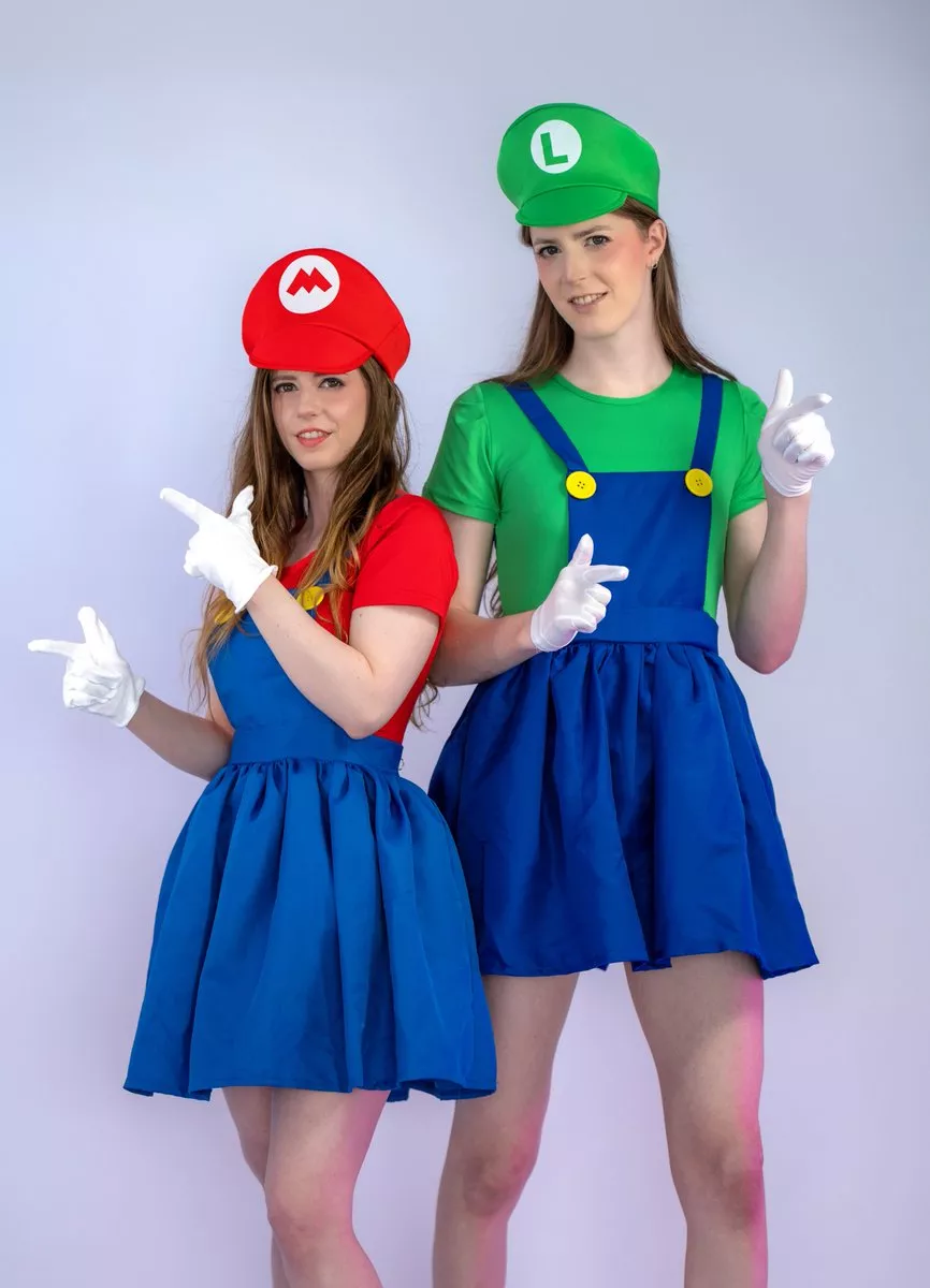 mario and luigi cosplay by ellie rae and lilhyper posted by ellieraelol