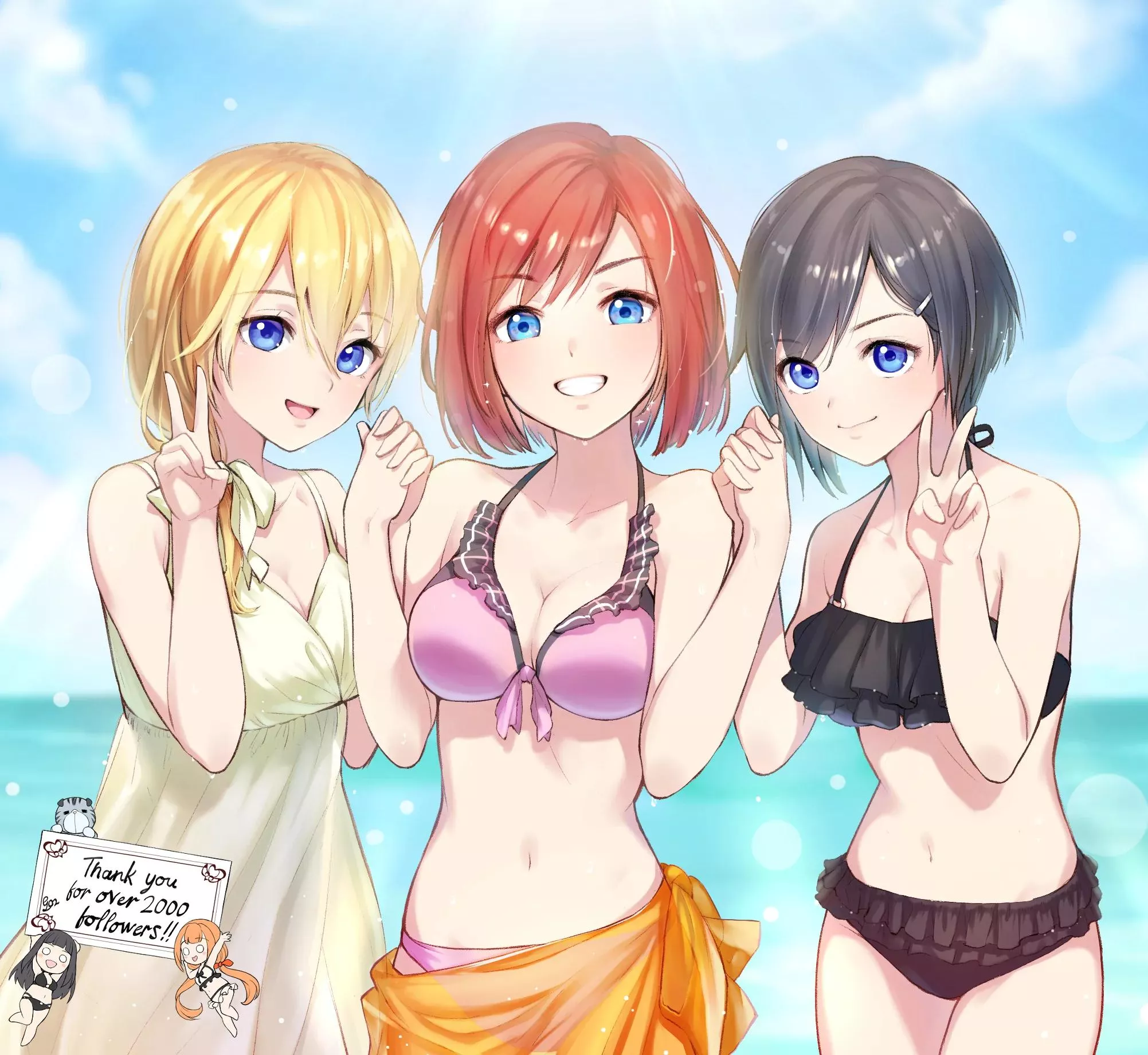 Namine Kairi and Xion bikini (detteiu_de) [Kingdom Hearts] posted by Chipmunk646