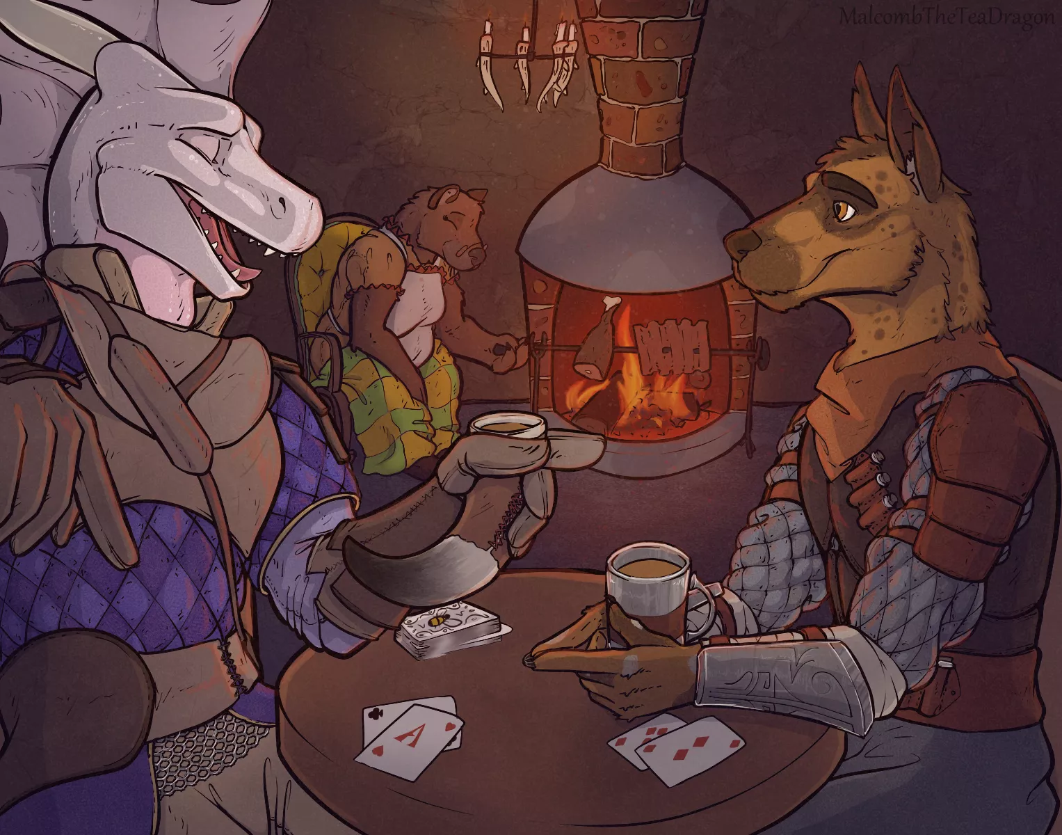 Tavern Meetup, Digital commission by me posted by AnAdorableTeaDragon