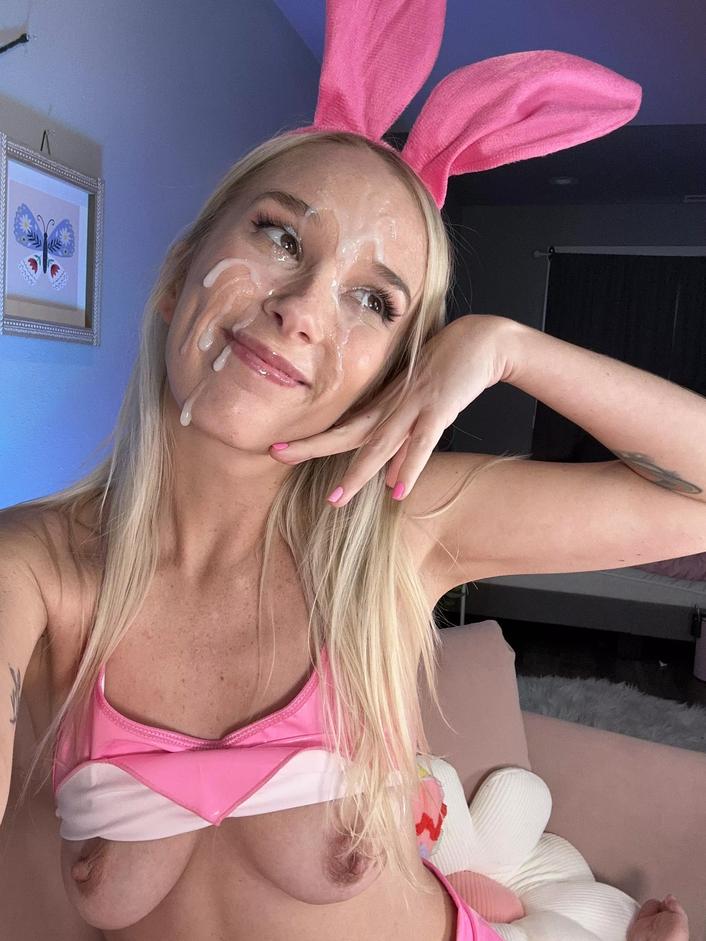 This lil Cum Bunny got what she wanted 🐰💘😇 posted by CosmicStarlight