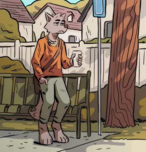 Waiting for the bus? by caffinated_doggo