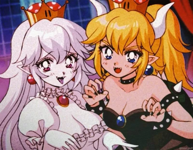 90's anime-inspired Bowsette and Booette posted by Usual_Aerie_2330