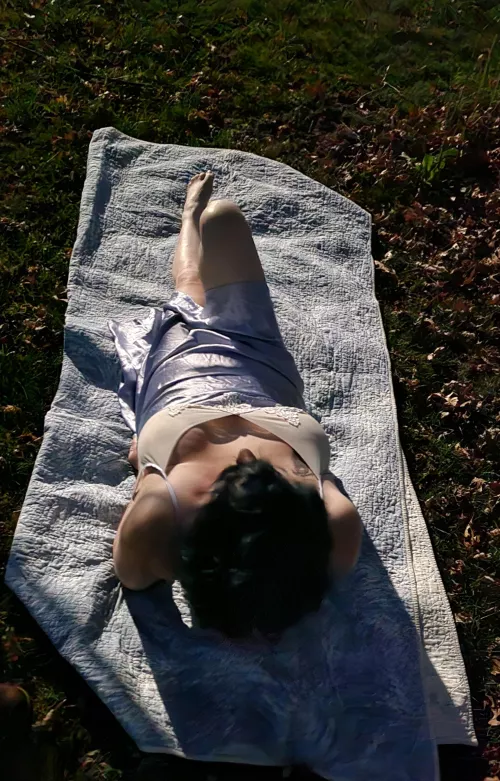 A little moonbathing in silk by FairelyWench