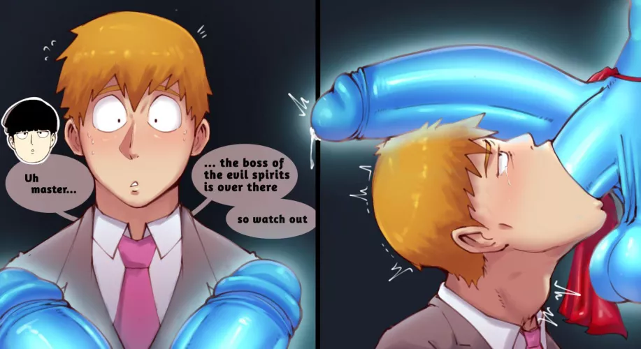 Arataka Reigen from Mob Psycho 100 Sucking (@paldraws) by triangulumstardust