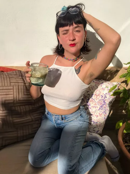 Chilling bra less is priceless by demonfaceinc