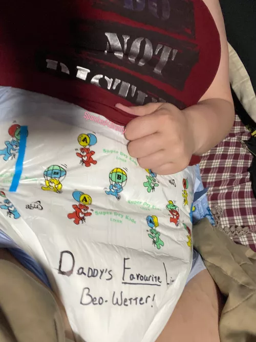 Daddy sometimes writes notes on me :) by Spanked4Bratty