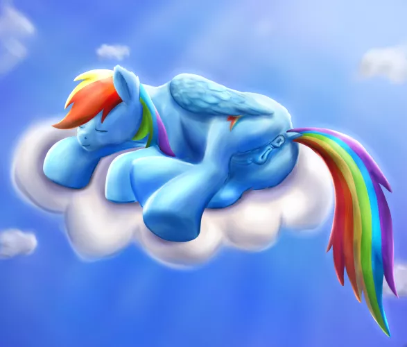 Dashie having a nap ^^ (by Callichrome) by Callichrome