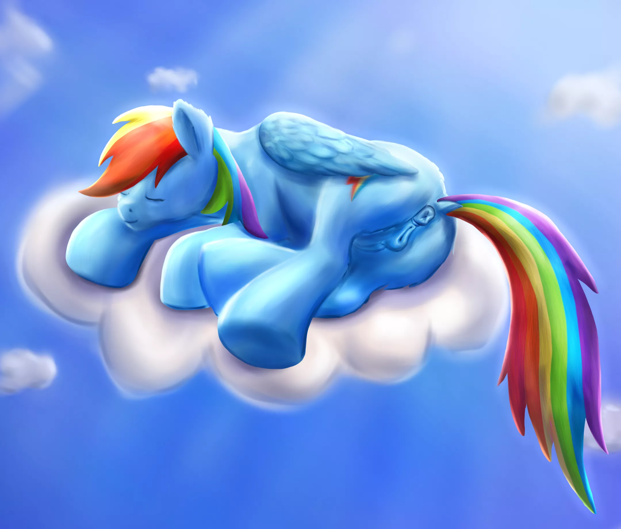 Dashie having a nap ^^ (by Callichrome) posted by Callichrome