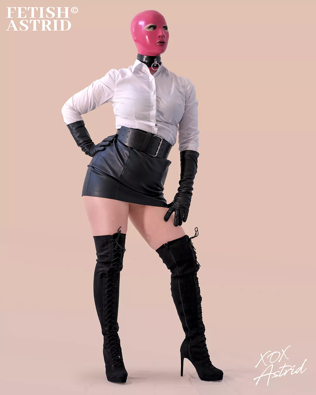 Do you like leather mini skirts and hoods ✨️🖤✨️💖 posted by FetishAstrid