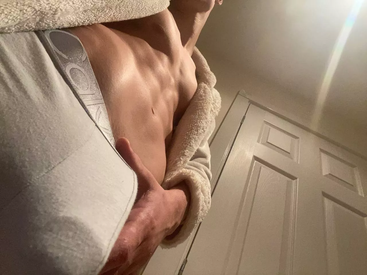 Do you like this big bulge here? 🍆💦 posted by leo-brooks