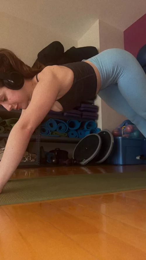 Downward dog in the studio by EmergencyOk6986