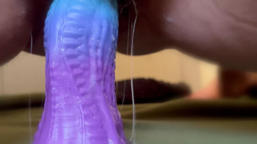 Hilted my small Tempestt today. Love the how the stringy cumlube looked right when he popped out. by natalyablue