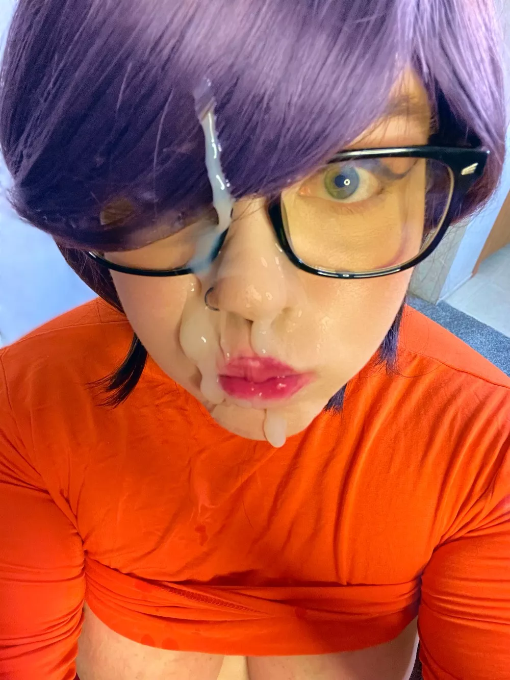 Playing with hair Colors on my Velma cosplay What do you think? posted by Kindlenark