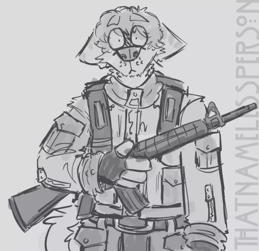 ((wip)) My oc Tyler with a m16!! -art by me- by thatnamelessperson_