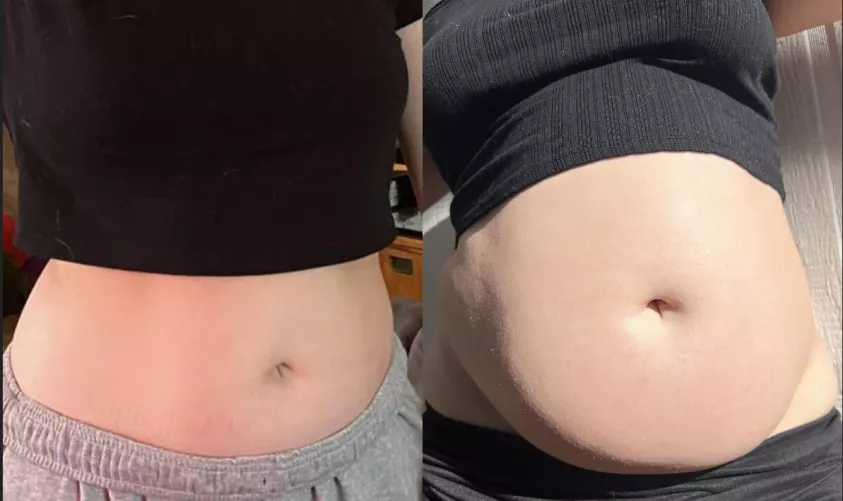 50 pounds straight to the belly 😅🥳 by jordanjigglez