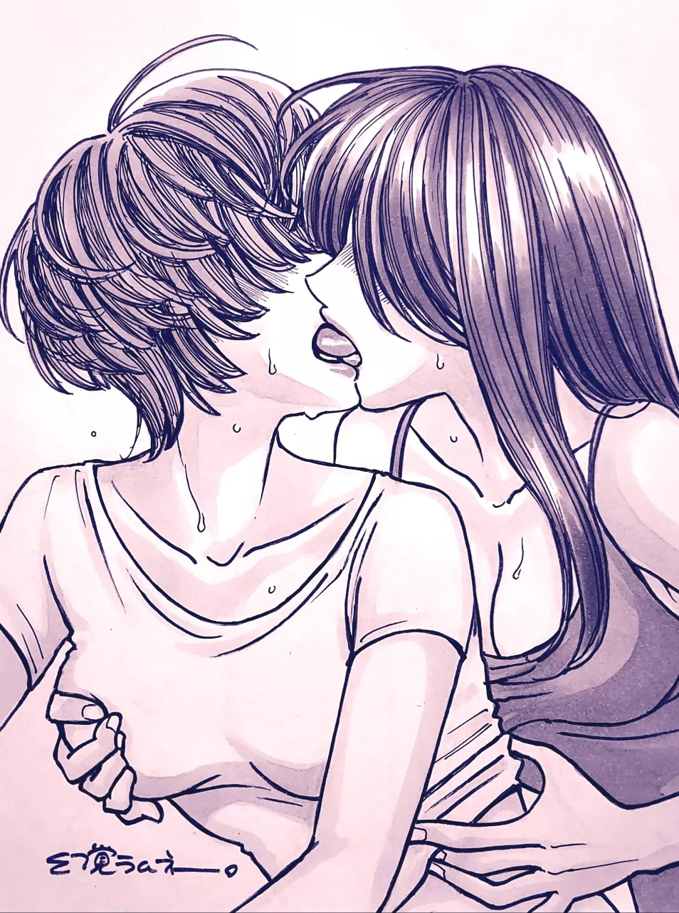 A Lewd Kiss [Original] posted by deleuzeanal