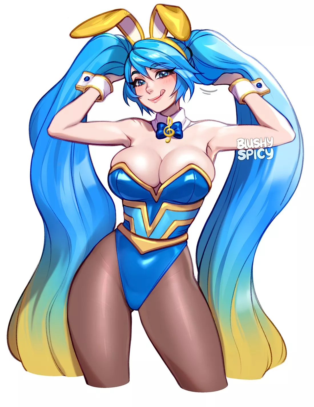 Bunnysuit Sona (BlushySpicy) posted by shader0103