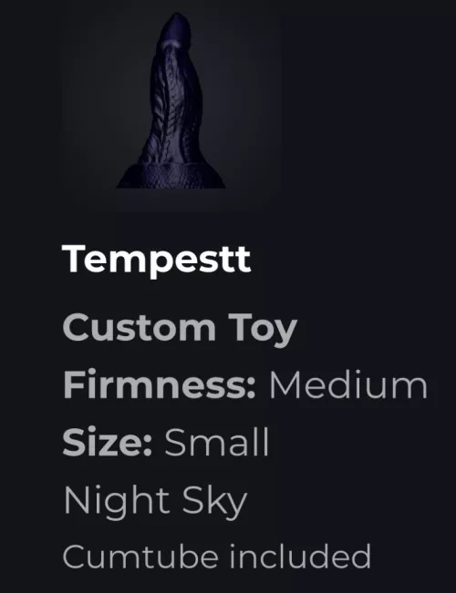 Checked the site on a whim not knowing customs were available. Seems my monster dick senses were tingling by thedaemonqueen