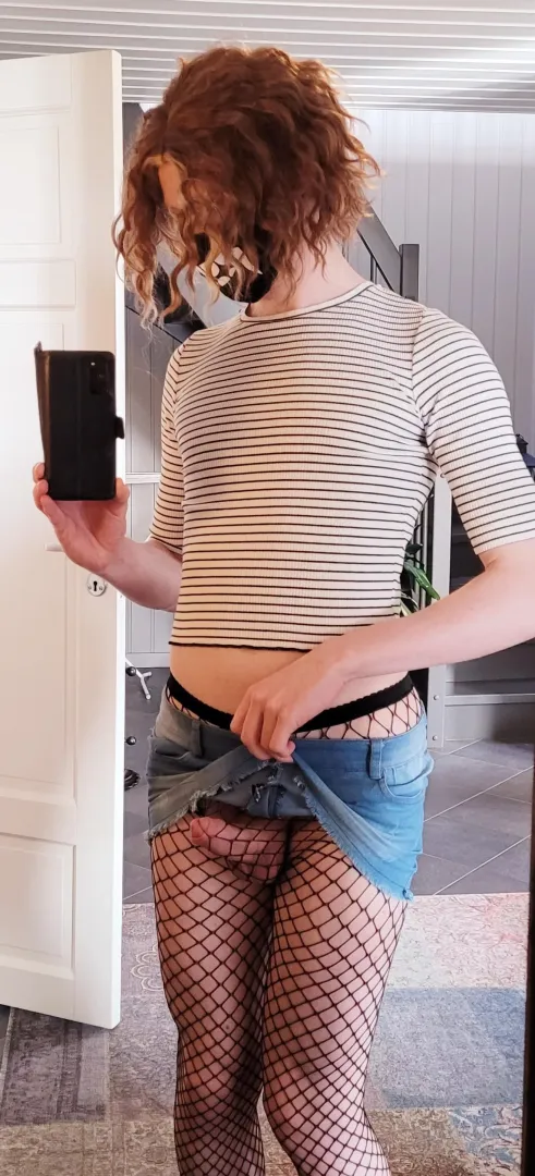 Going outside without panties is pretty fun! posted by CagedEmmy