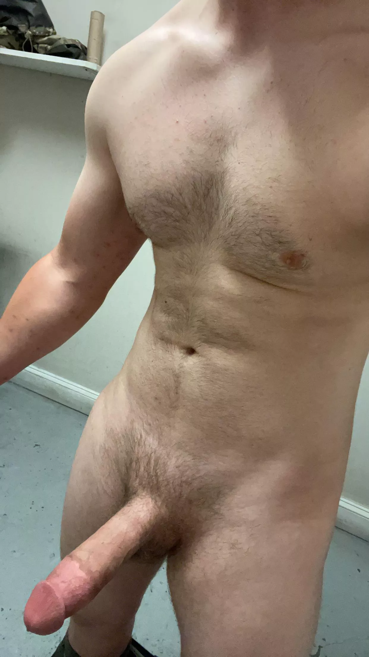 Just a young guy naked at work posted by bdewhitedude
