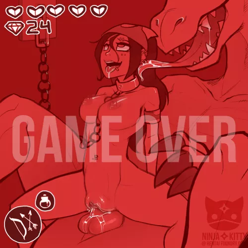 Lilz's game over (NinjaKitty) by EnigmusPrime