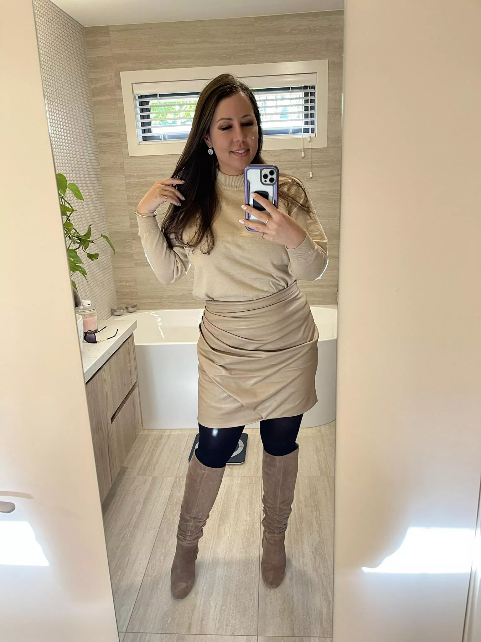 My boobs are well hidden in this outfit... All beige everything ;) posted by video_call_girl